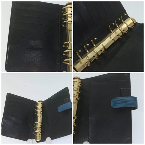 LOUIS VUITTON Epi Agenda MM Day Planner Cover Blue